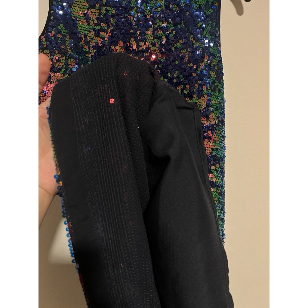 Gap Girls Rainbow Sequin Dress Size Medium Holiday Party Festive - Picture 6 of 8